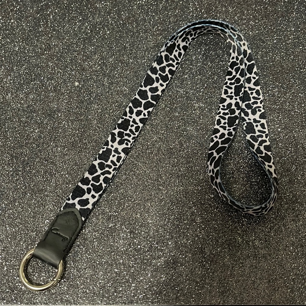 2 sides cheetah print lanyard